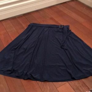 Navy Blue Swing Style A Line Skirt